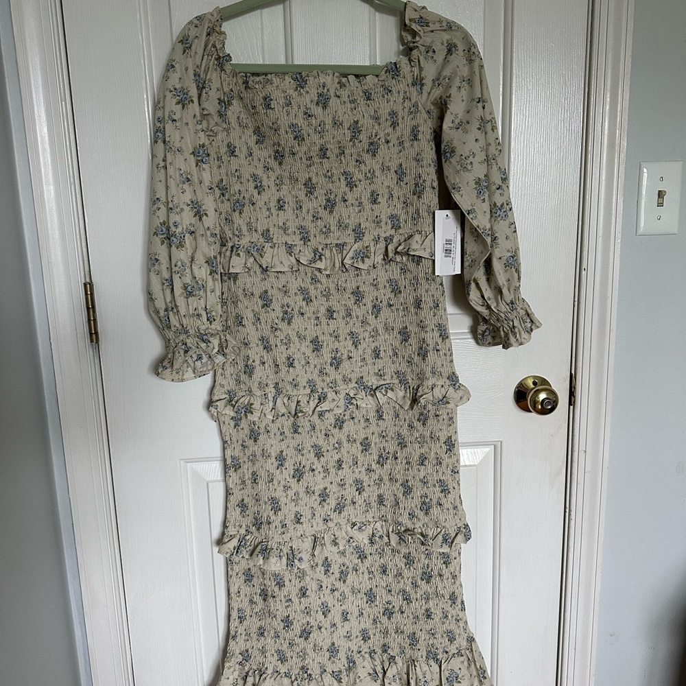 Worth Collective Smocked Midi Dress